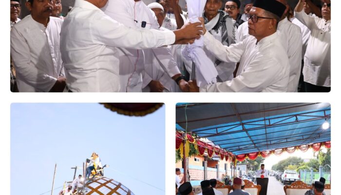 Bupati Bassam Hadiri Ritual Pemancangan Tiang Alif Masjid Nurul Yakin Mandawong
