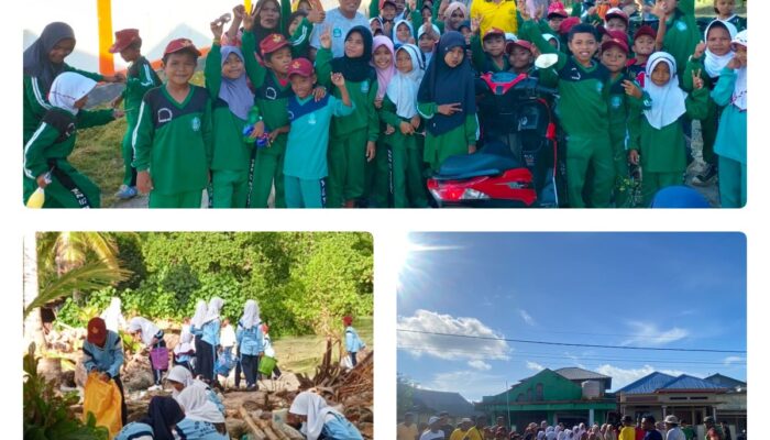 Warga Kayoa Kompak Jumat Bersih, Masjid, Pantai dan Kampung Dibersihkan Bersama
