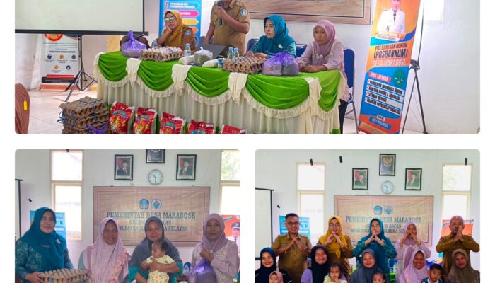 Salurkan Bantuan Sembako Pencegahan Stunting, Pemerintah Desa Marabose Perkuat Komitmen Tingkatkan Gizi Anak