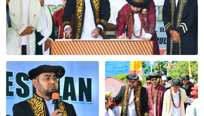 Bupati Bassam Bersama Sultan Muhammad Irsyad Maulana Syah Dan Wabup Helmy Resmikan Masjid A Sultaan Sayyid Husain Muhammad di Dauri