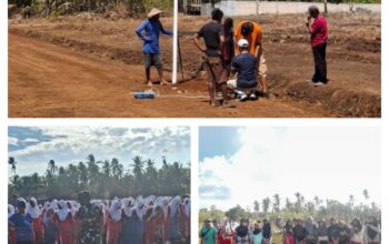 Jelang Upacara HUT RI ke-81, Pemerintah Kec Kayoa dan Pelajar Kayoa Bersihkan Lapangan Bola