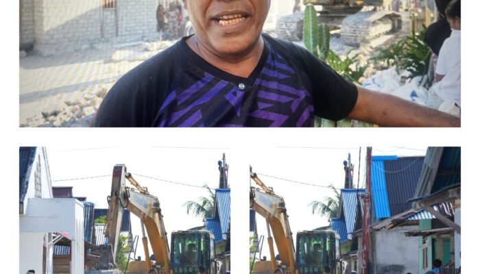 Demi Jalan Impian, Warga Guruapin Rela Bongkar Teras Rumah