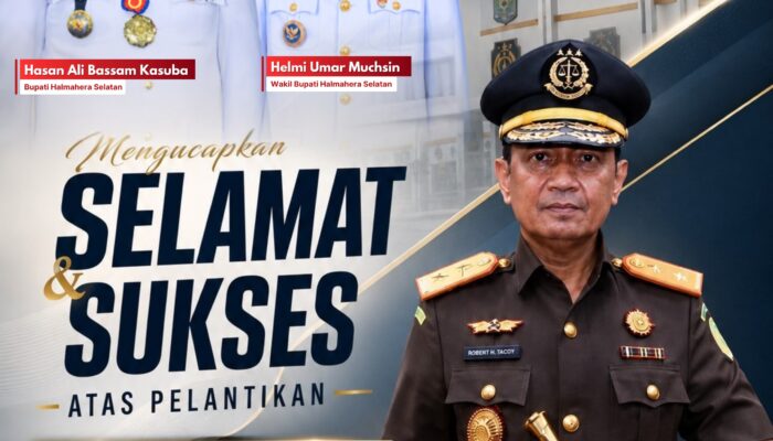 Bupati Bassam Sampaikan Selamat atas Amanah Baru Robertus M. Tacoy Sebagai Kepala Kajati Maluku Utara