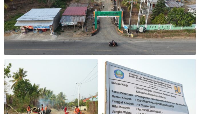 Rp10,9 Miliar Digelontorkan Pemda Hal-Sel Untuk Peningkatan Jalan Marabose Menuju TPA