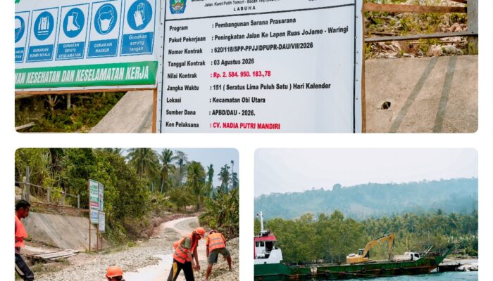 Peningkatan Jalan Ruas Jojame–Waringin Kec Obi Utara Mulai Dikerjakan, Konektivitas dari dan ke Pelabuhan Jojame